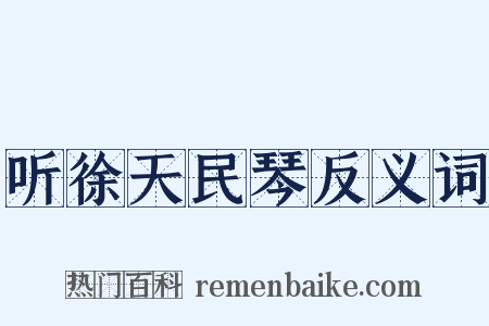 听徐天民琴反义词是什么意思的图片